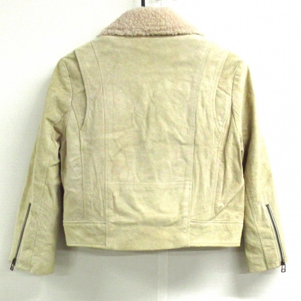 スナイデル snidel ライダースジャケット サイズ0 XS - ベージュ レディース 長袖/フェイクムートン/ジップアップ/秋/冬 ジャケット_画像2