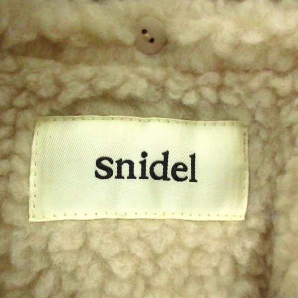 スナイデル snidel ライダースジャケット サイズ0 XS - ベージュ レディース 長袖/フェイクムートン/ジップアップ/秋/冬 ジャケット_画像3