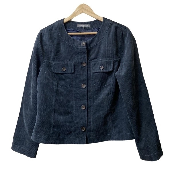 ローラアシュレイ LAURAASHLEY ブルゾン サイズ13 L - ダークネイビー レディース 長袖/秋/春 ジャケット