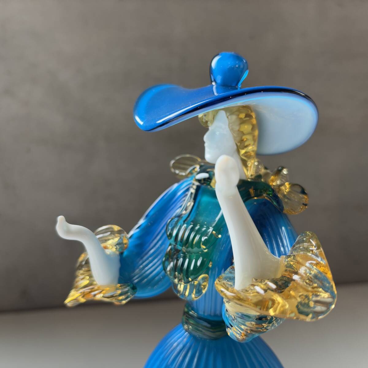 ベネチアングラス MURANO 貴公子 貴婦人 人形 アンティーク ベネチア ベネチアングラス ベネチアンガラス 人形 貴婦人 レディ MURANO