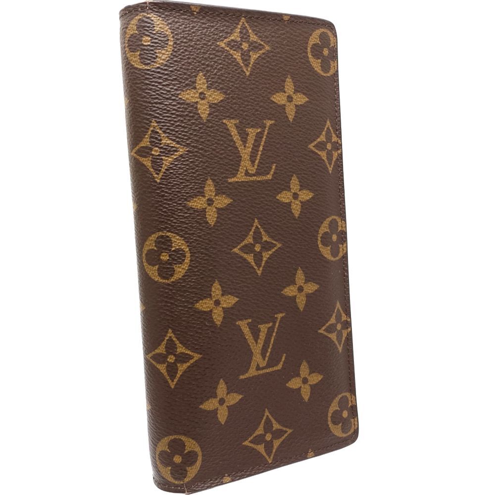 LOUIS VUITTON ルイヴィトン モノグラム 長(zhǎng)財(cái)布 ポルトフォイユ ブラザ M66540 ブラウン/181114【中古】