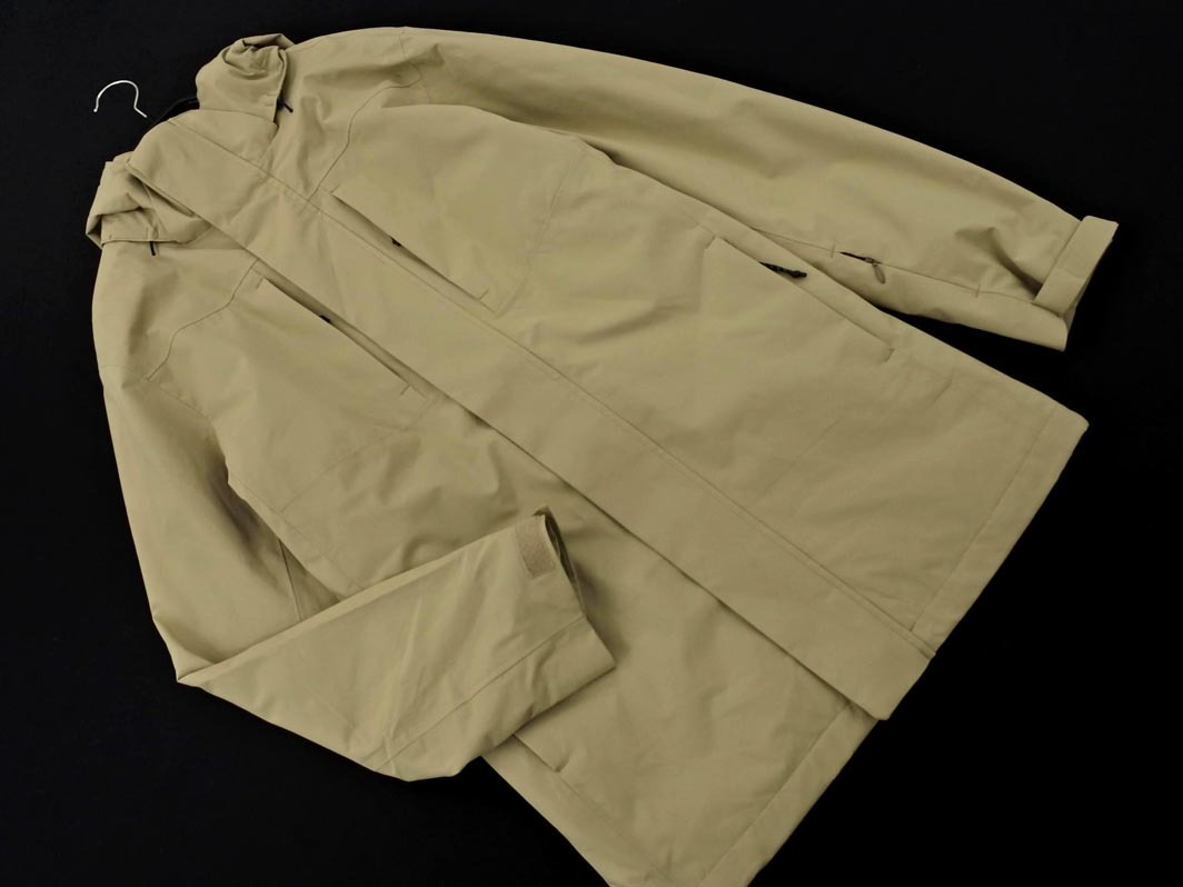 LANDS’ END ランズエンド 撥水 ジップアップ フーディー コート sizeS/ベージュ ◇■ ☆ faa6 メンズ