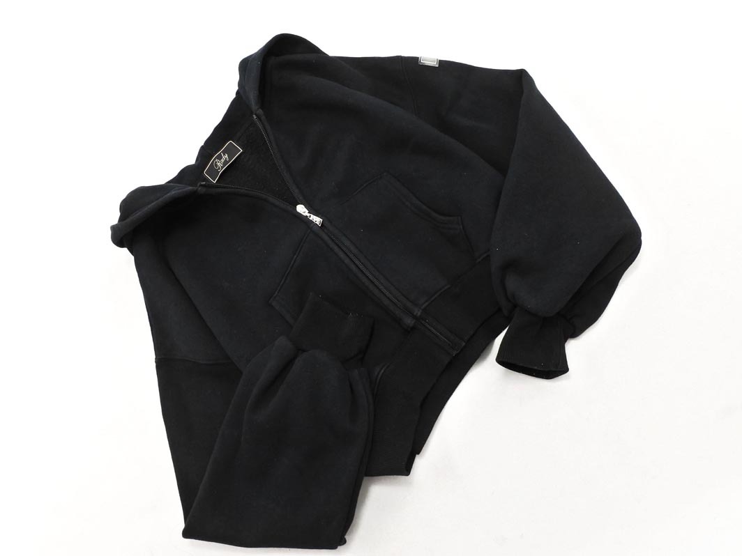 Rady レディ 武藤静香 裏起毛 ショート丈 ジップアップ パーカー sizeM/黒 ◇■ ☆ faa7 レディース