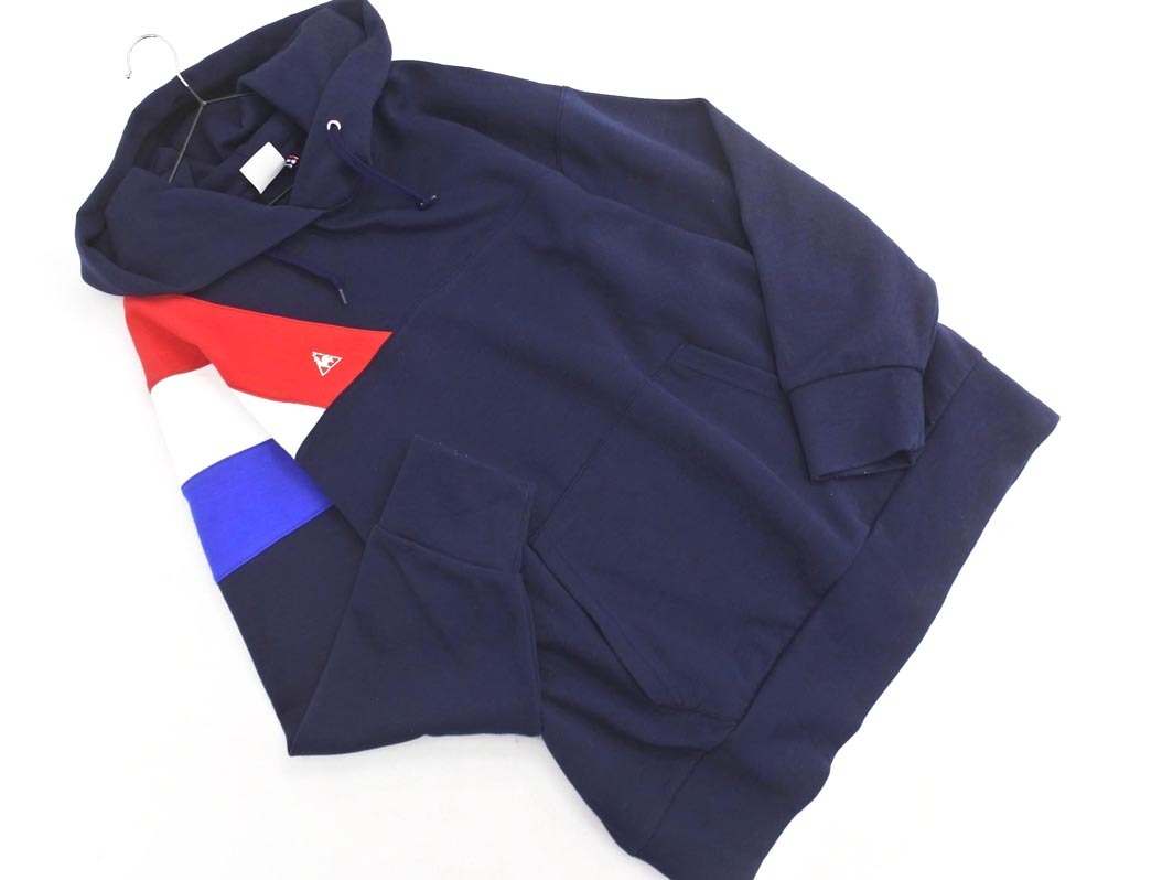 le coq sportif ルコックスポルティフ プルオーバー パーカー sizeM/紺 ◇■ ☆ faa7 レディース