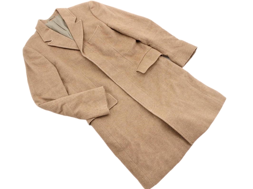 junhashimoto ジュンハシモト ナノユニバース ウール混 ヘリンボーン コート sizeS/ベージュ ◇■ ☆ faa9 メンズ