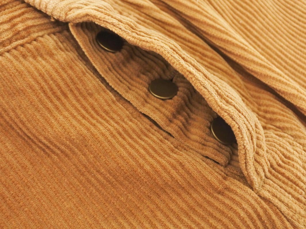 X-girl エックスガール ボタンフライ コーデュロイ カーゴ ショート パンツ size1/茶 ◇■ ☆ faa9 レディース