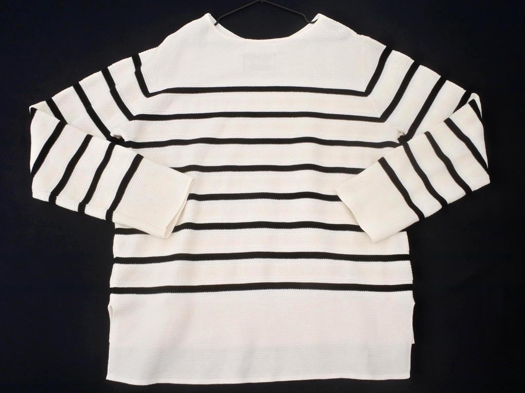 OPAQUE オペーク ボーダー カットソー sizeS/白ｘ黒 ■◇ ☆ fab0 レディース