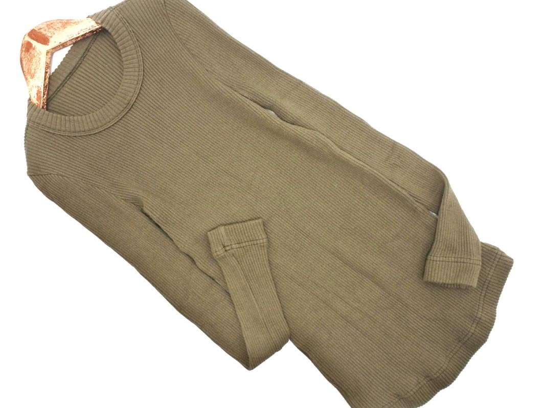 ADAM ET ROPE’ アダムエロペ リブ カットソー size38/カーキ ◇■ ☆ faa9 レディース