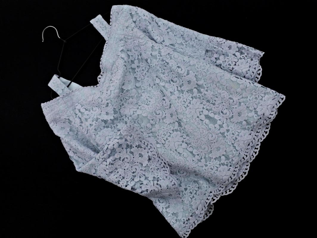 Apuweiser-riche アプワイザーリッシェ 2WAY 総レース ブラウス シャツ size2/水色 ■◇ ☆ faa9 レディース