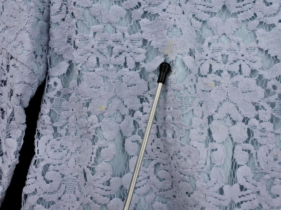 Apuweiser-riche アプワイザーリッシェ 2WAY 総レース ブラウス シャツ size2/水色 ■◇ ☆ faa9 レディース