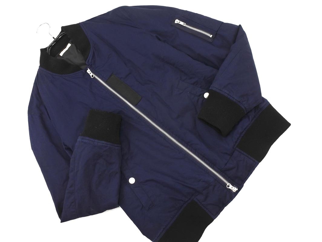 nano universe ナノユニバース ブルゾン ジャケット sizeS/紺 ◇■ ☆ fab4 メンズ