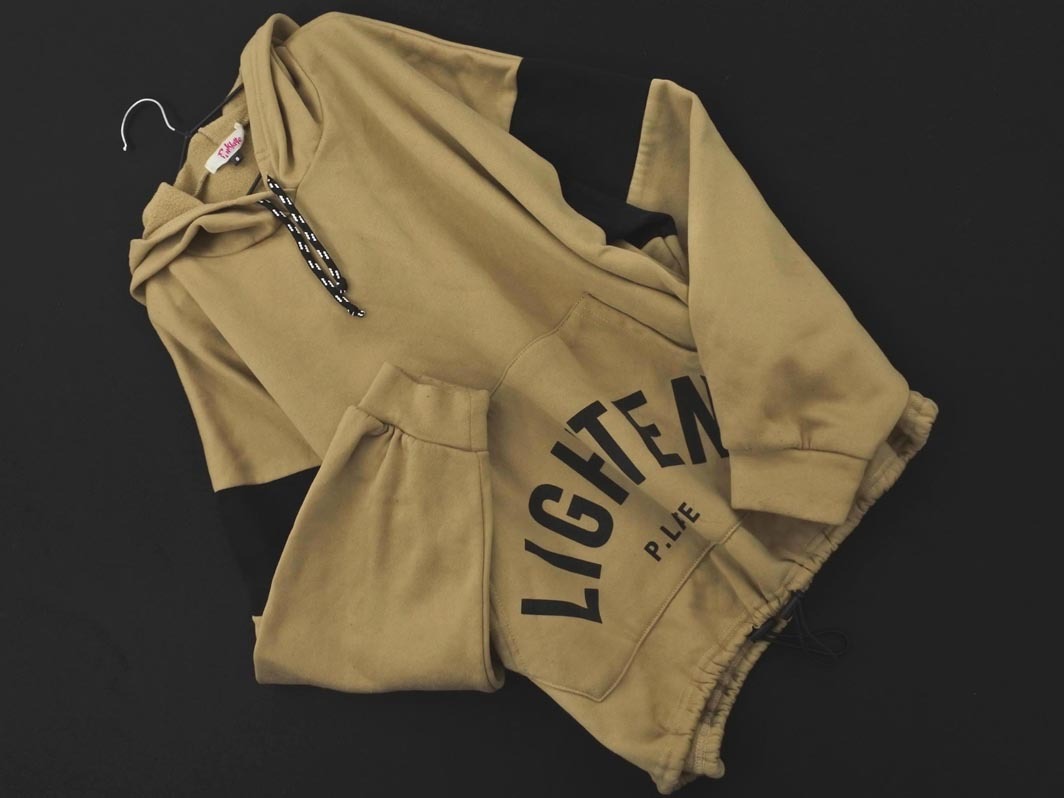 PINK-latte ピンクラテ 裏起毛 プルオーバー パーカー sizeS(155-165cm)/ベージュ ◇■ ☆ fab4 子供服