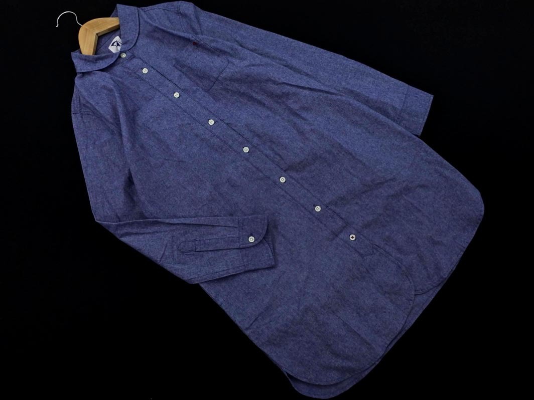 arnold palmer アーノルドパーマー シャツ ワンピース size2/青 ■◇ ☆ fab4 レディース