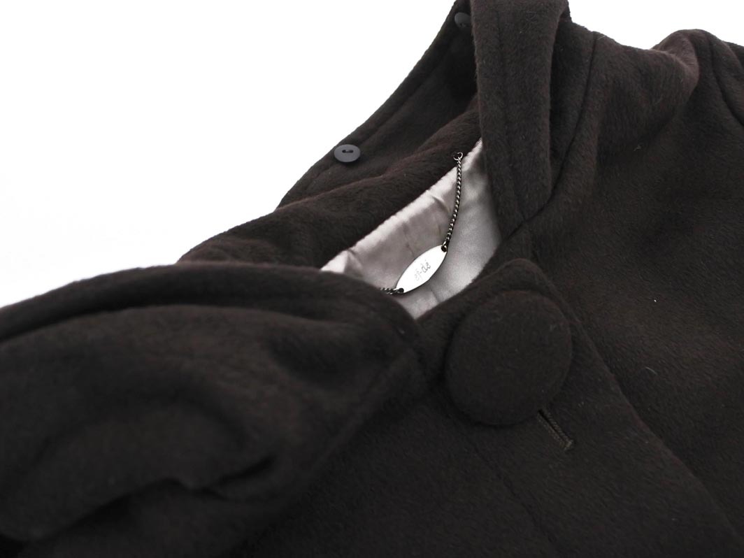 ef-de エフデ アンゴラ混 フード ジャケット size7/茶 ◇■ ☆ fab4 レディース