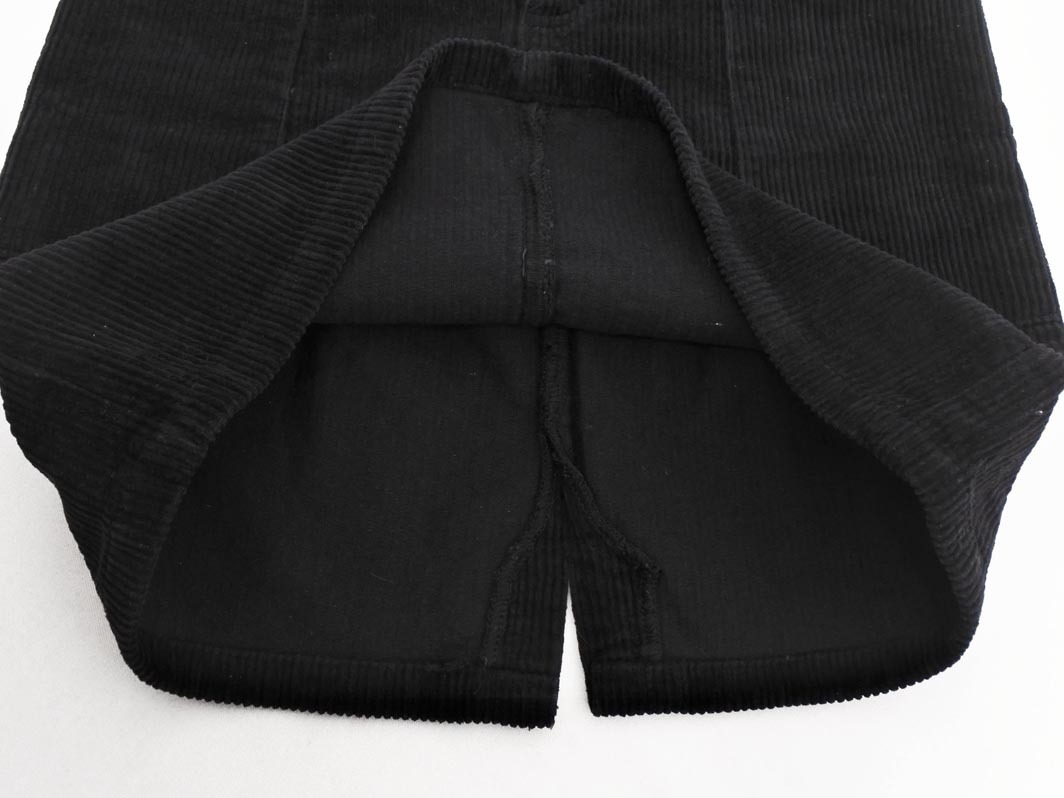 merlot メルロー コーデュロイ Aライン 台形 スカート 黒 ◇■ ☆ fab4 レディース_画像2