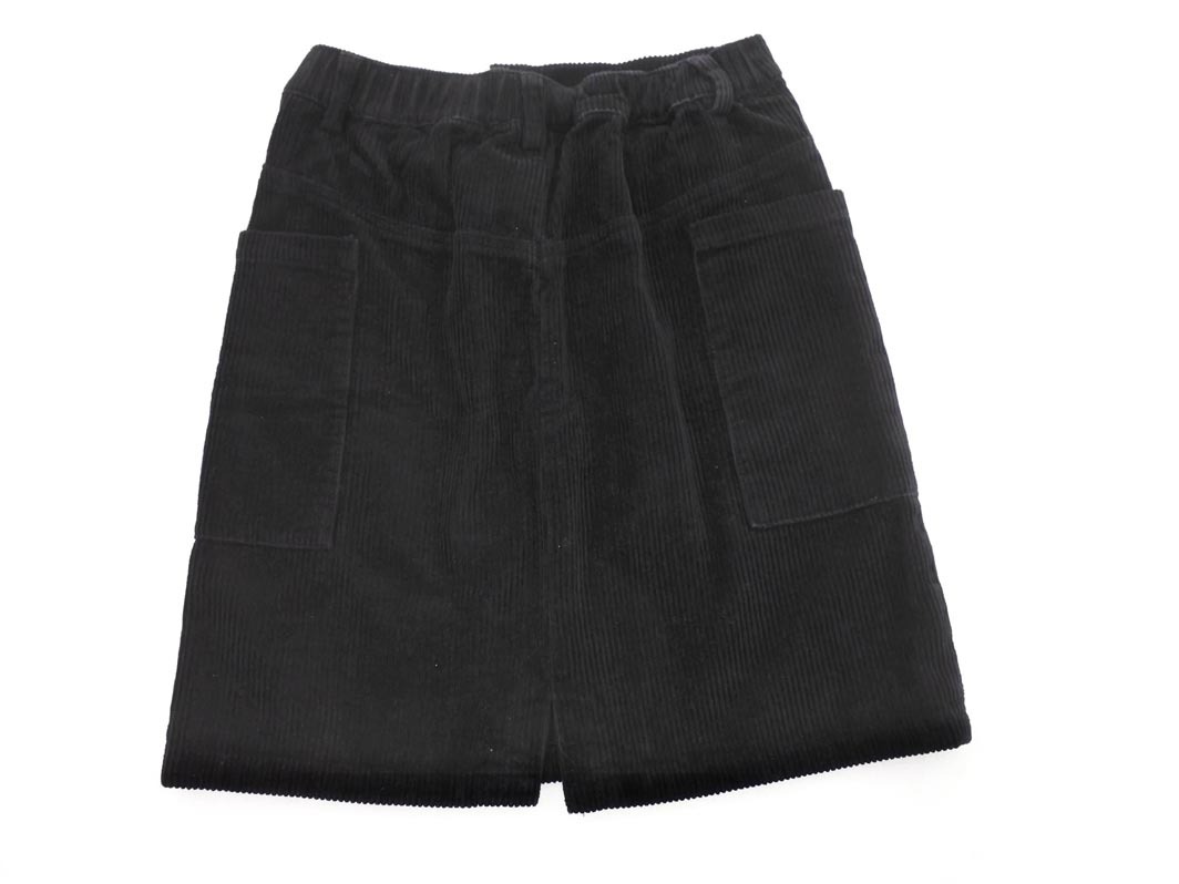 merlot メルロー コーデュロイ Aライン 台形 スカート 黒 ◇■ ☆ fab4 レディース_画像4
