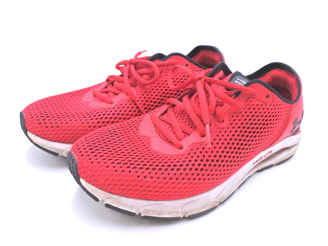 UNDER ARMOUR アンダーアーマー 3023543-601 UAホバー ランニングシューズ スニーカー size27/赤 ■■ ☆ fab5 メンズ