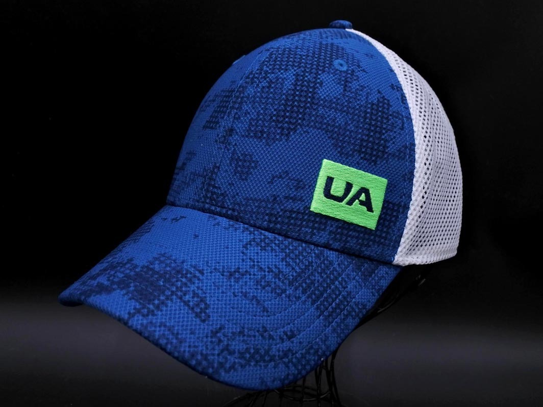 UNDER ARMOUR アンダーアーマー メッシュ キャップ 青ｘ白 ■◆ ☆ fab5 メンズ
