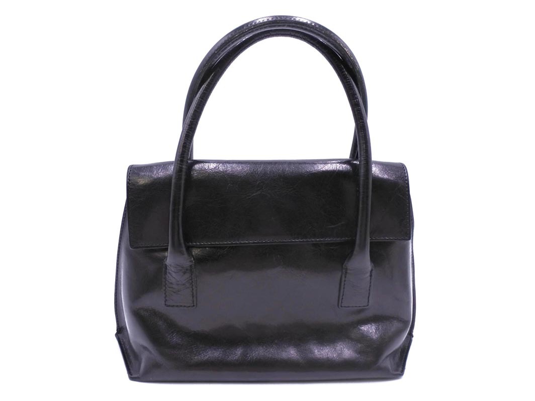 B.stuff ビースタッフ 本革 レザー ハンド バッグ 黒 ■■ ☆ fab5 レディース