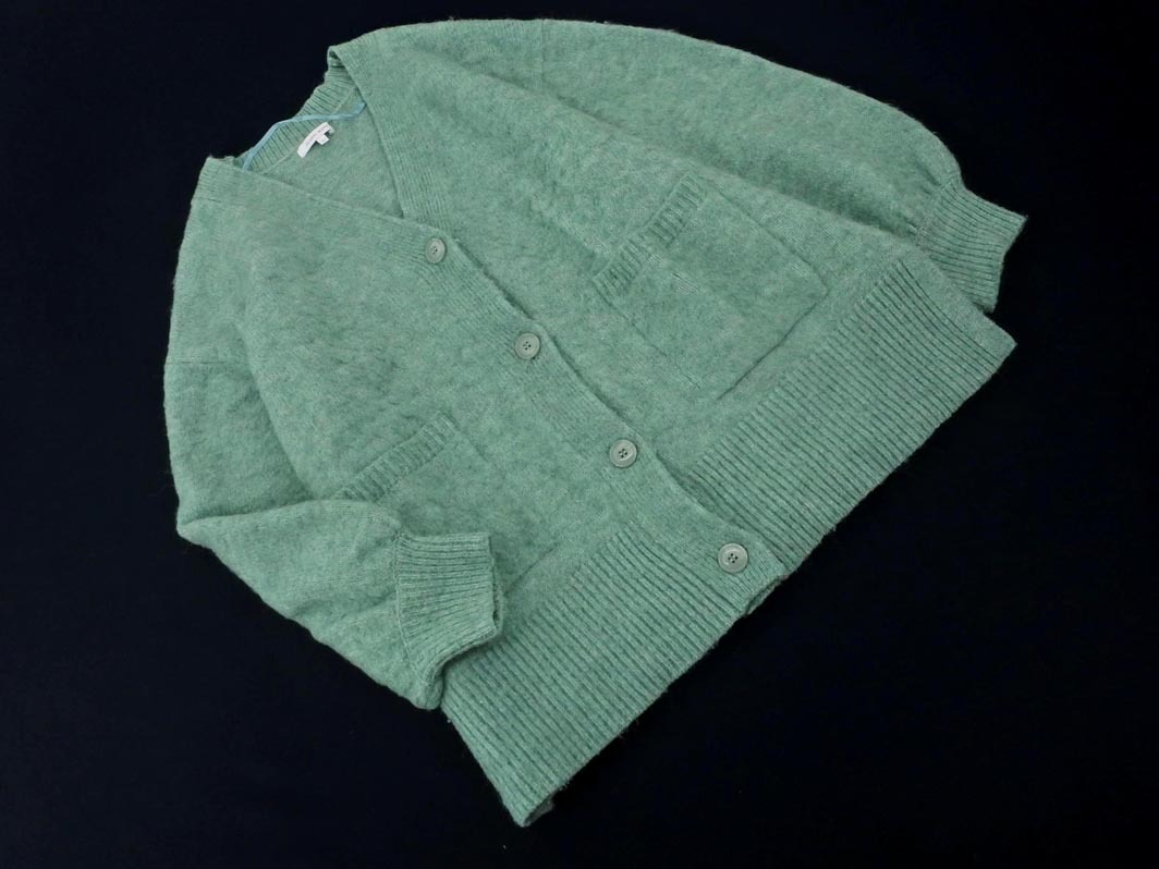 GLOBAL WORK グローバルワーク Vネック ニット カーディガン sizeM/緑 ◇■ ☆ fab5 レディース