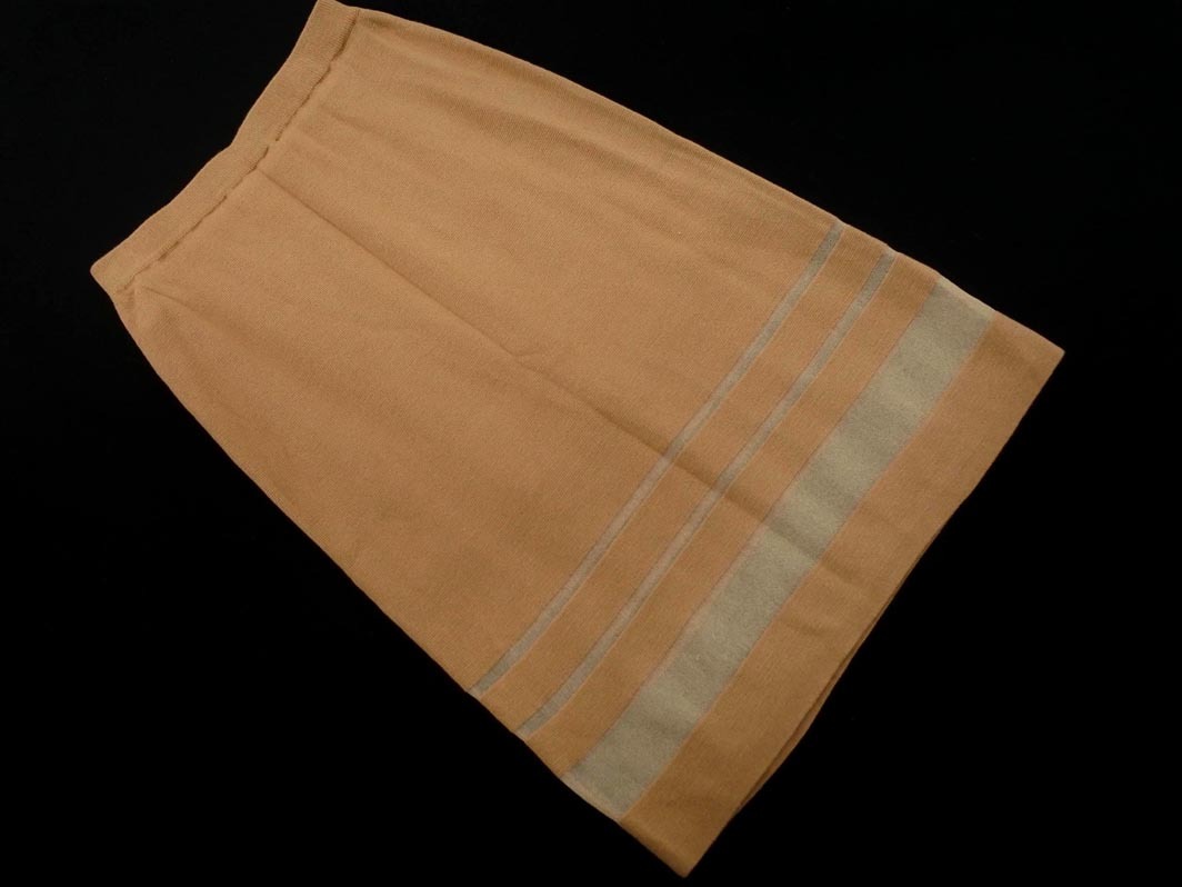 新品 M.deux エムドゥ ニット スカート sizeF/キャメル ◇■ ☆ fab5 レディース