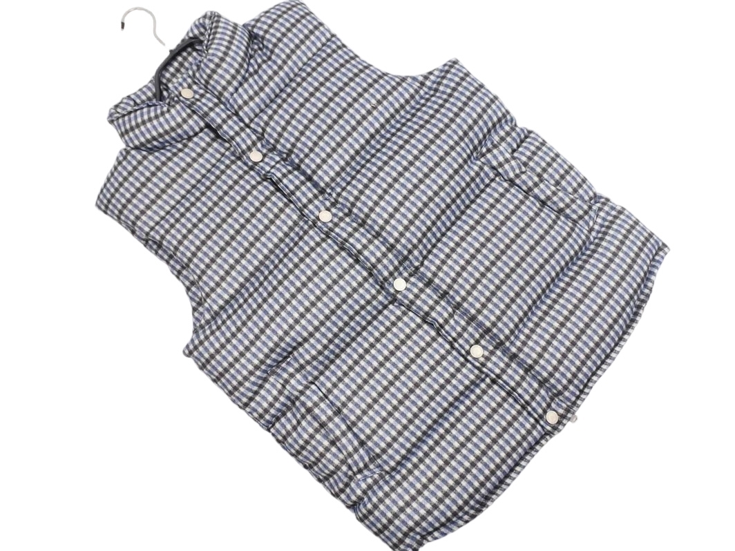 ABAHOUSE アバハウス チェック ダウンベスト size3/グレー ◇■ ☆ fab5 メンズ