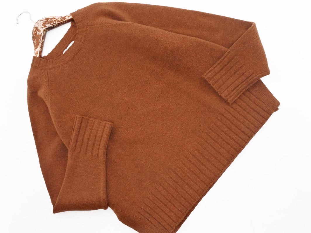 Pilgrim Surf Supply ピルグリム サーフ サプライ Beams ビームス ウール混 ニット セーター size0/茶 ◇■ ☆ fab4 メンズ