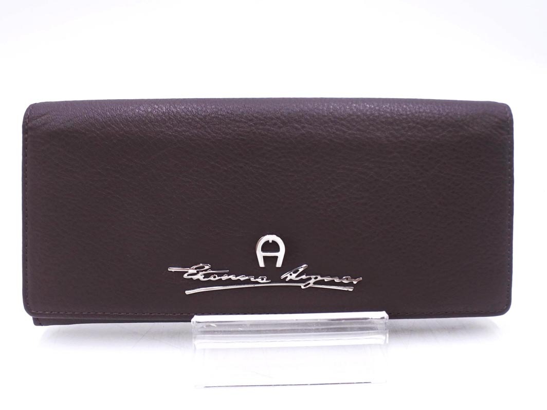 AIGNER アイグナー 長 財布 ブラウン ■■ ☆ fab5 レディース