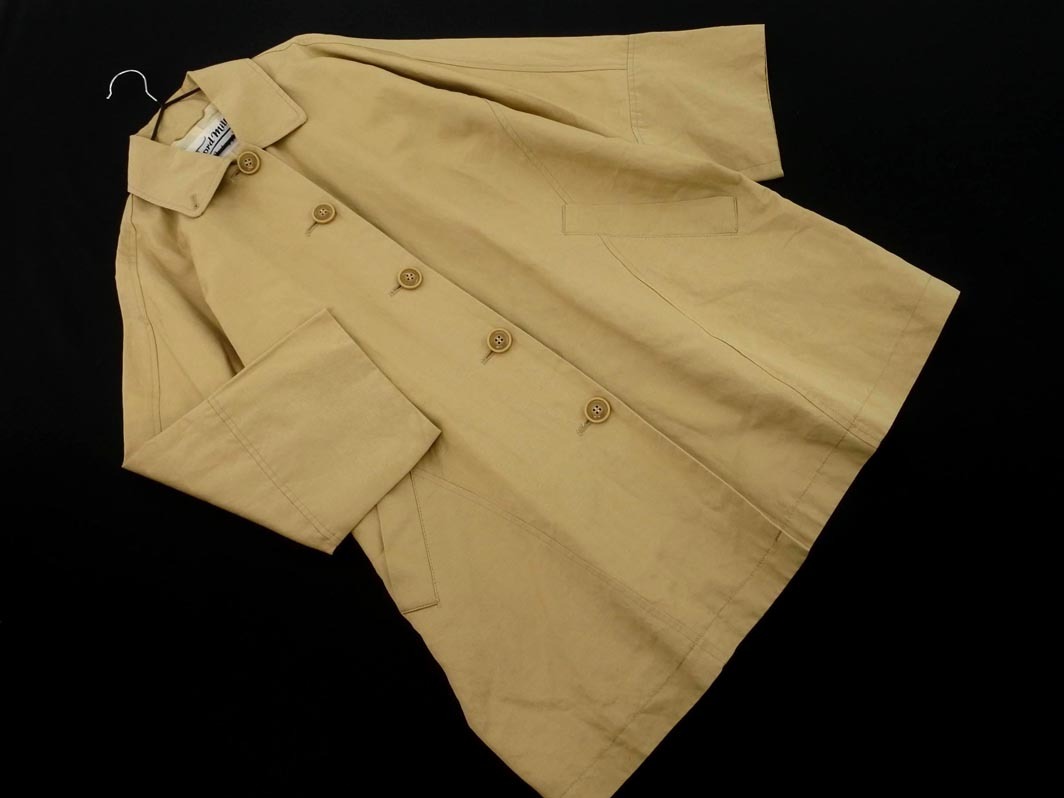 FORDMILLS フォードミルズ リネン混 ステンカラー コート size36/ベージュ ■◇ ☆ fab5 レディース