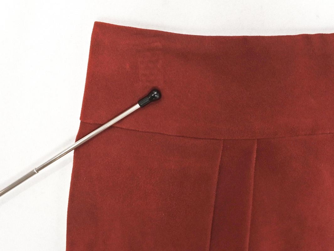 UNTITLED アンタイトル スウェード調(diào) ロング スカート size1/茶 ◇■ ☆ fab6 レディース