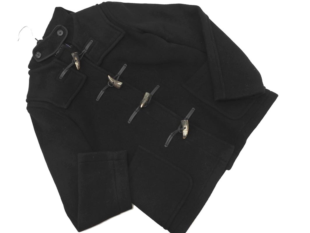 SHIPS JET BLUE シップスジェットブルー LONDON TRADITION ロンドントラディション ダッフル コート sizeM/黒 ◇■ ☆ fab6 レディース