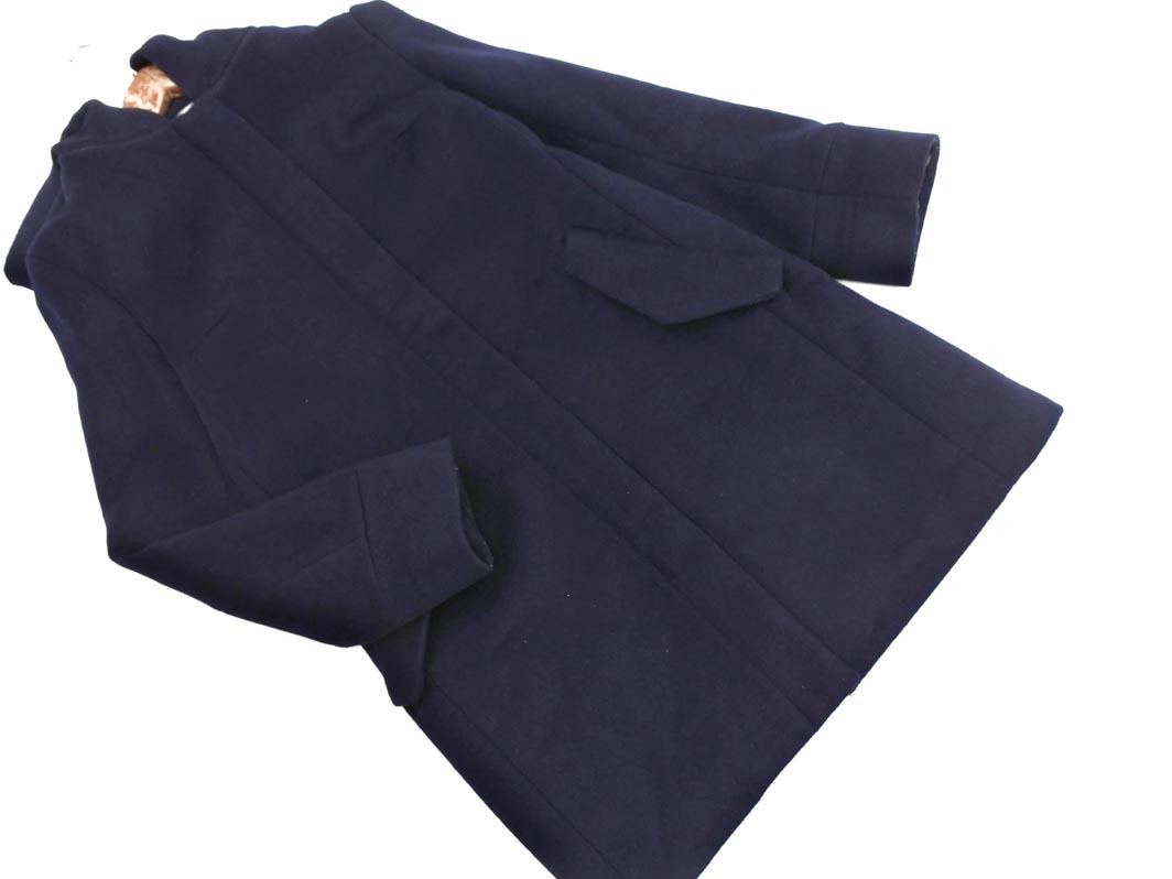 OZOC オゾック ウール混 コート size38/紺 ◇■ ☆ fab6 レディース