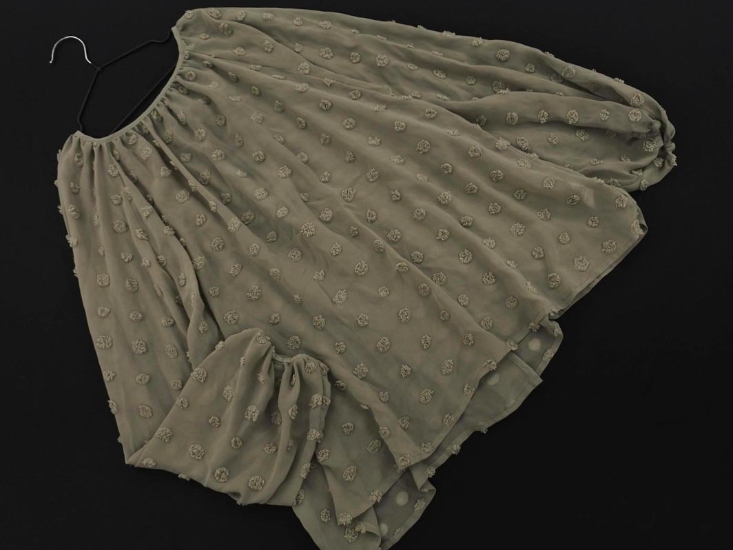 CLASSICAL ELF クラシカルエルフ シフォン ドット 2WAY ブラウス シャツ sizeS/ベージュ ■◇ ☆ fab6 レディース