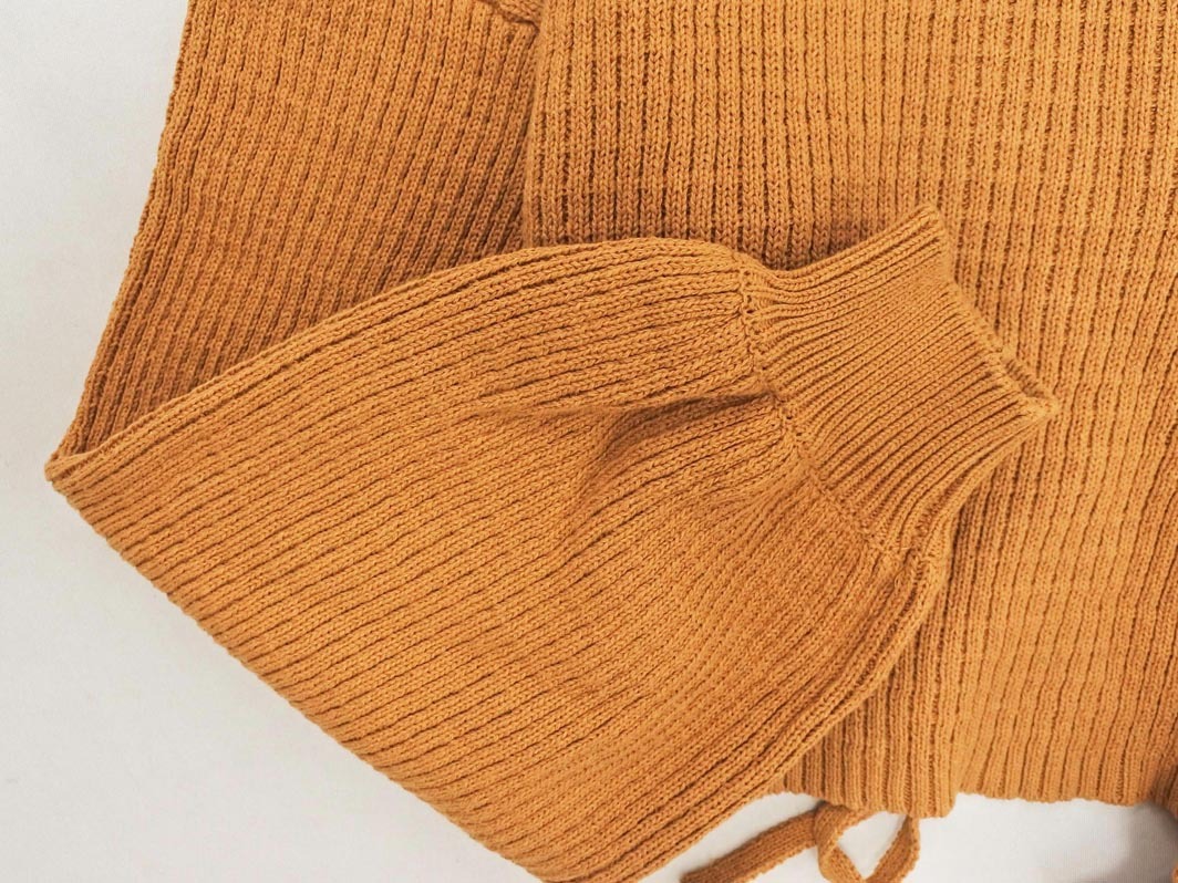MOUSSY マウジー バックリボン タートルネック ニット セーター sizeF/ベージュ ◇■ ☆ fab6 レディース