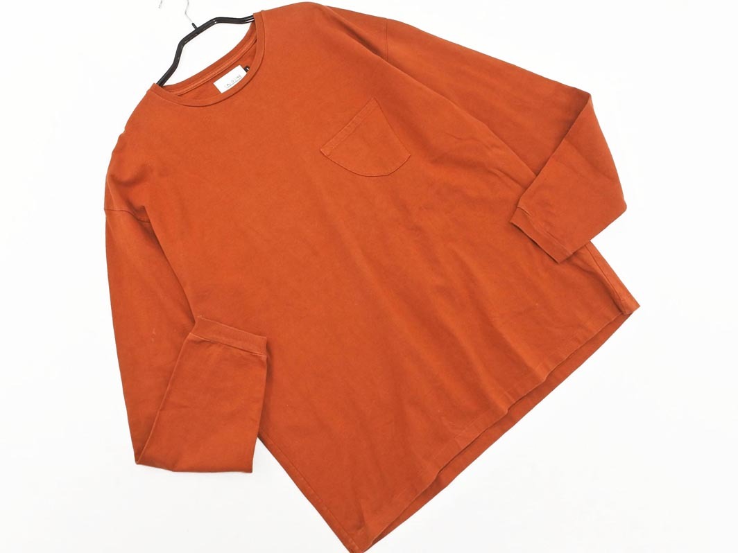 CAL O LINE キャル オー ライン ビーズ ポケット 長袖 Tシャツ sizeS/オレンジ ■◇ ☆ fab7 メンズ