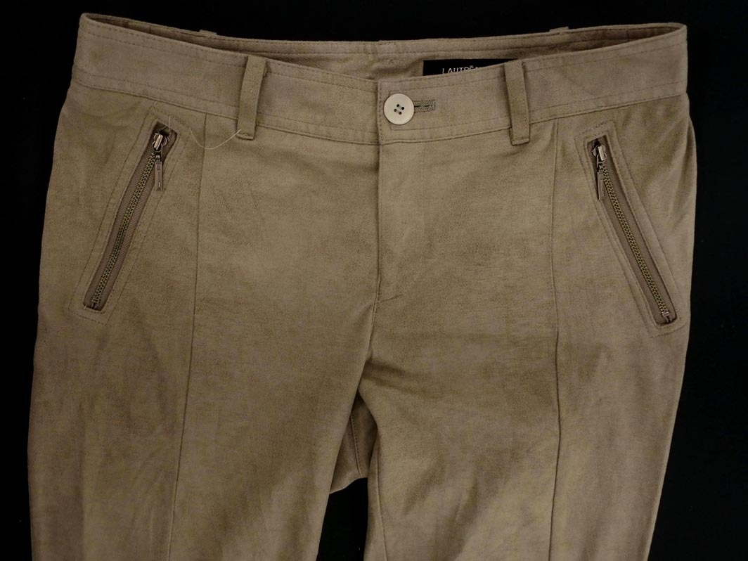 LAUTREAMONT ロートレアモン スウェード調(diào) テーパード パンツ size36/ベージュ ◇■ ☆ fab7 レディース