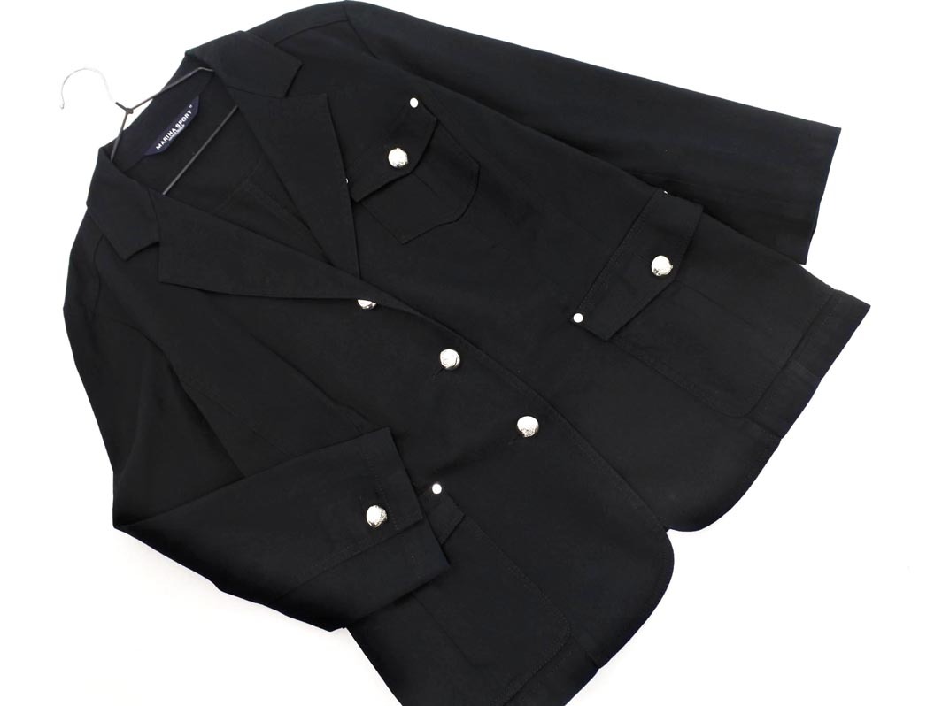 MARINA SPORT マリナスポーツ 大きいサイズ テーラード ジャケット size17/黒 ■◇ ☆ fab7 レディース
