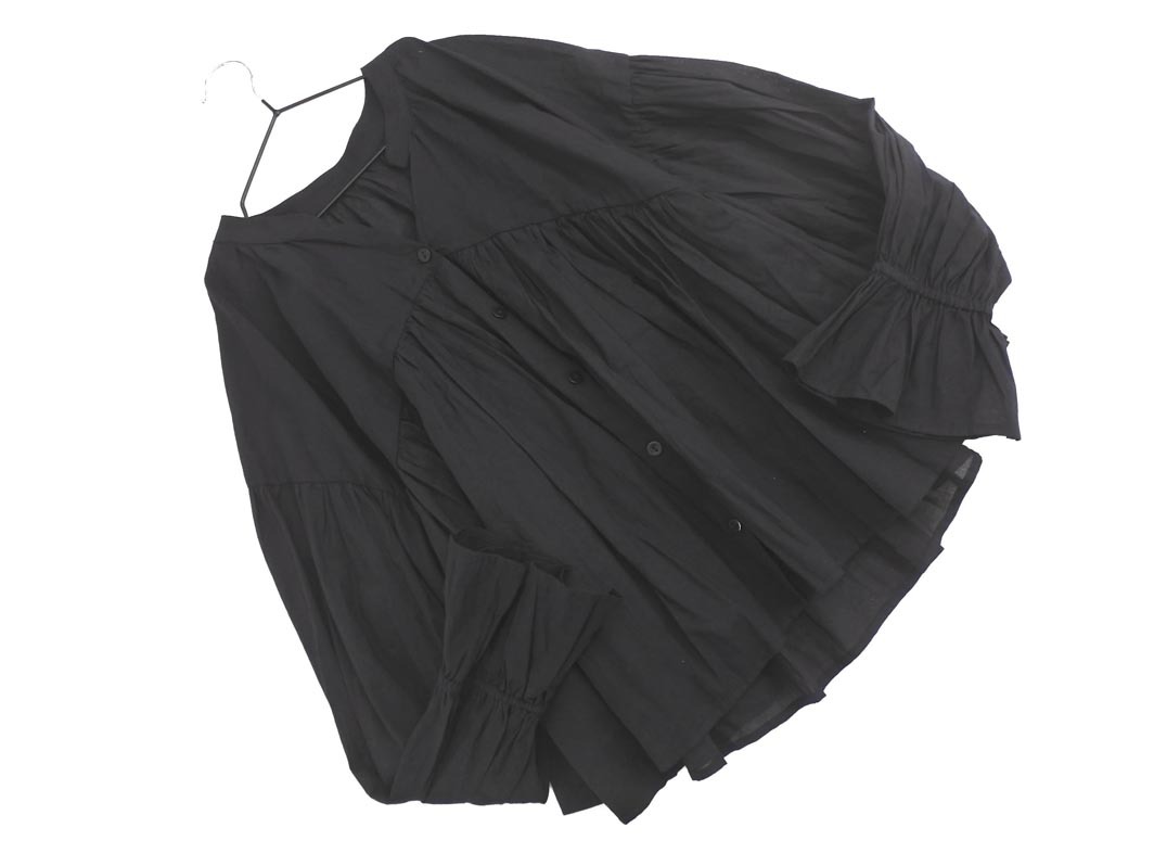ti. titivate ティティベイト フレア ブラウス シャツ sizeS/黒 ■◇ ☆ fab6 レディース