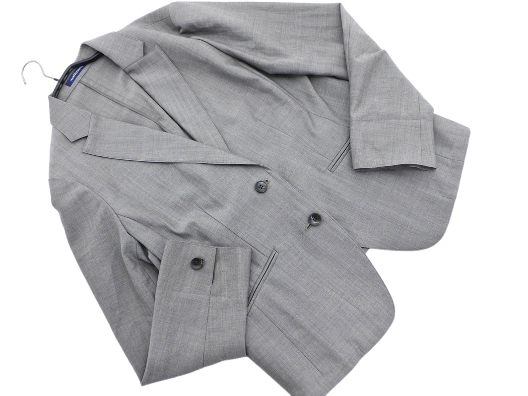 NEWYORKER ニューヨーカー 大きいサイズ ウール混 テーラード ジャケット size15/グレー ■◇ ☆ fab7 レディース