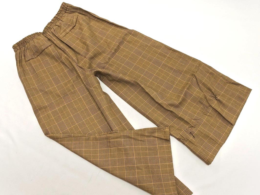 新品 CECIL McBEE セシルマクビー グレンチェック ワイド パンツ sizeM/茶 ◇■ ☆ fab6 レディース