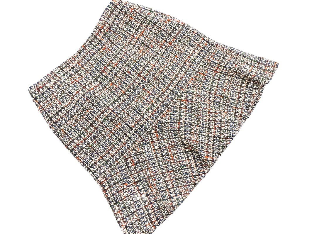 ANAYI アナイ ウール混 マーメイド スカート size36/ベージュx紺x赤 ◇■ ☆ fab7 レディース