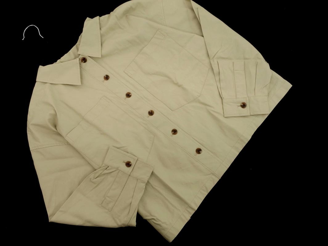 Heather ヘザー フェイクレザー シャツ sizeF/ベージュ ◇■ ☆ fab7 レディース