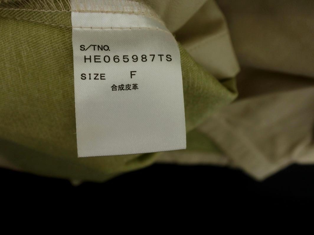 Heather ヘザー フェイクレザー シャツ sizeF/ベージュ ◇■ ☆ fab7 レディース