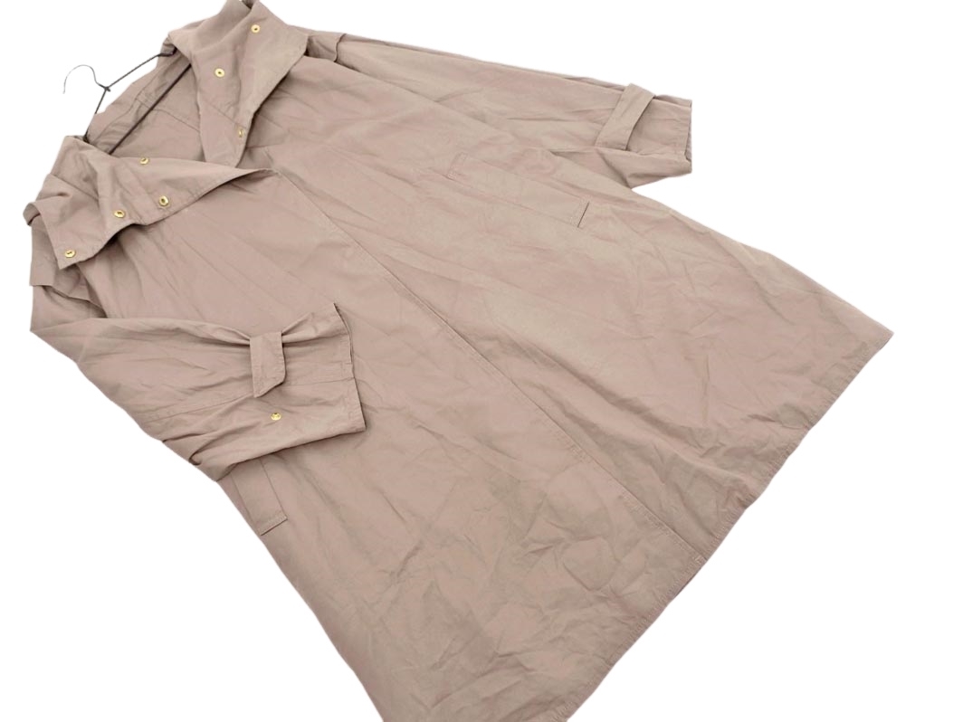 NATURAL BEAUTY BASIC ナチュラルビューティーベーシック フード コート sizeS/グレージュ ■◇ ☆ fab7 レディース