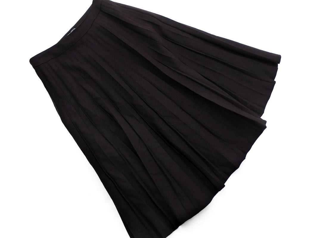 LAURA ASHLEY ローラ アシュレイ ウール100% ロング スカート size7/茶 ◇■ ☆ fac0 レディース_画像1