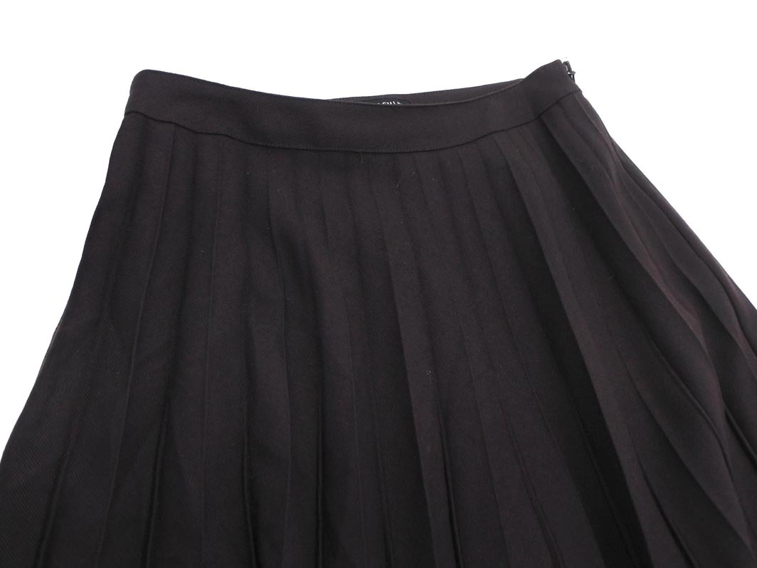 LAURA ASHLEY ローラ アシュレイ ウール100% ロング スカート size7/茶 ◇■ ☆ fac0 レディース_画像2