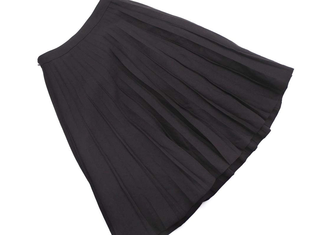 LAURA ASHLEY ローラ アシュレイ ウール100% ロング スカート size7/茶 ◇■ ☆ fac0 レディース_画像4