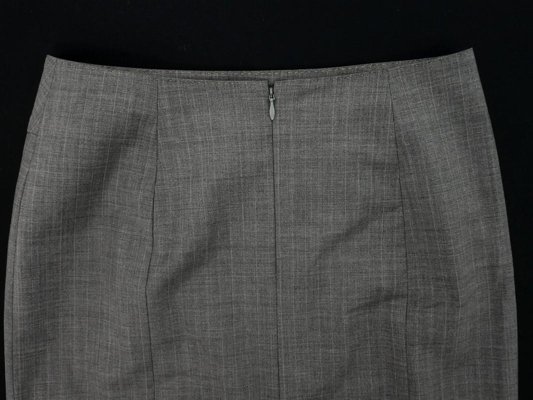 ネコポスOK MICHEL KLEIN ミッシェルクラン ウール混 タイト スカート size38/グレー ◇■ ☆ fac0 レディース