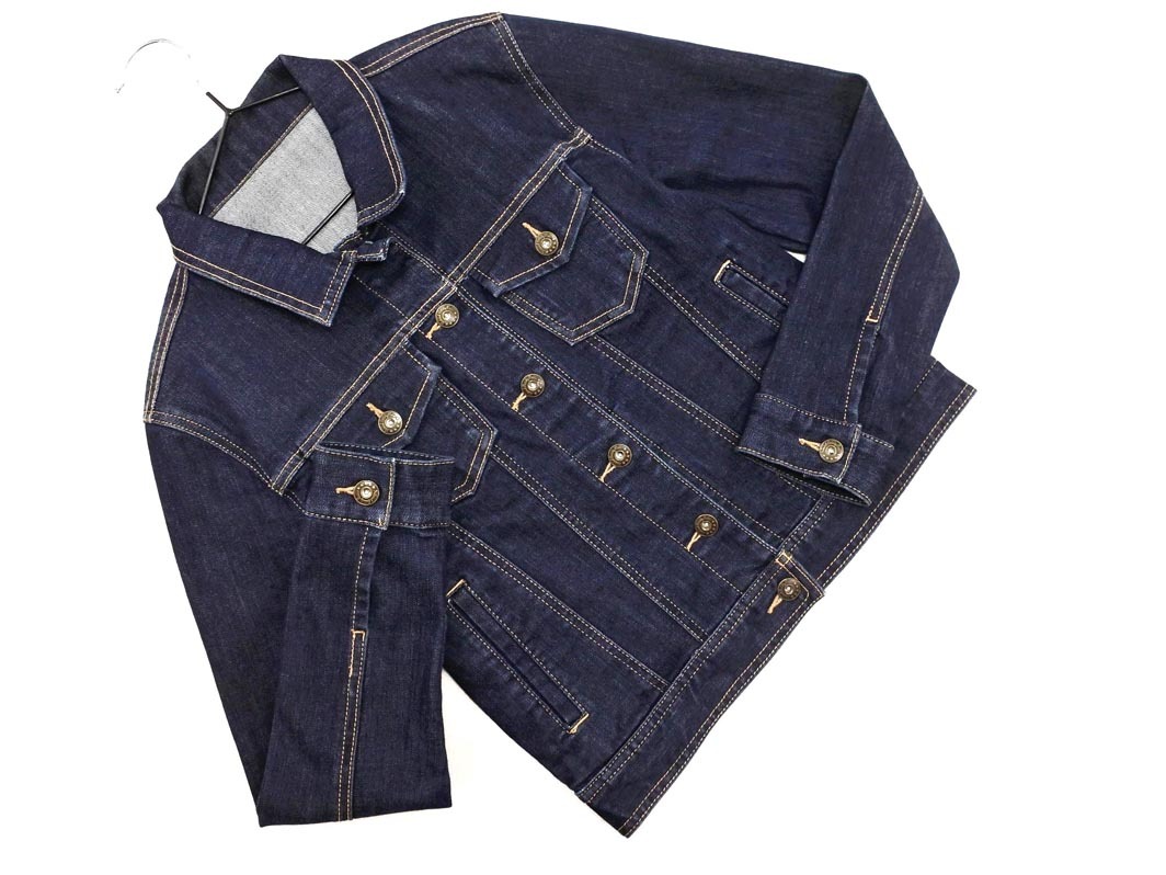 NATURAL BEAUTY BASIC ナチュラルビューティーベーシック Gジャン デニム ジャケット sizeS/紺 ◇■ ☆ fac0 レディース