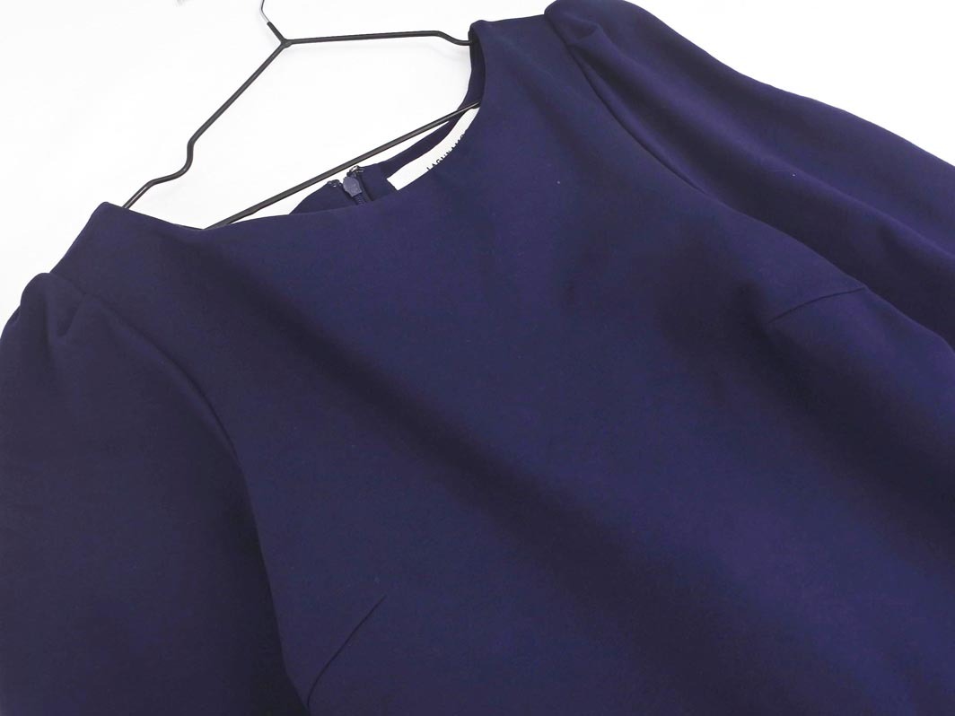 LAGUNAMOON ラグナムーン フェイクレイヤード ワンピース sizeM/紺ｘ白 ◇■ ☆ fac0 レディース